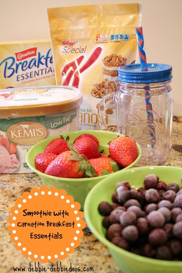 How to make a smoothie with Carnation Breakfast essentials French Vanilla