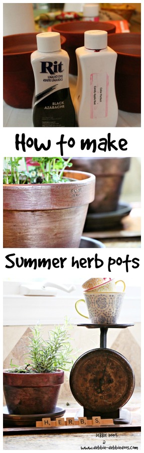 How to make summer herb pots with #Ritdye