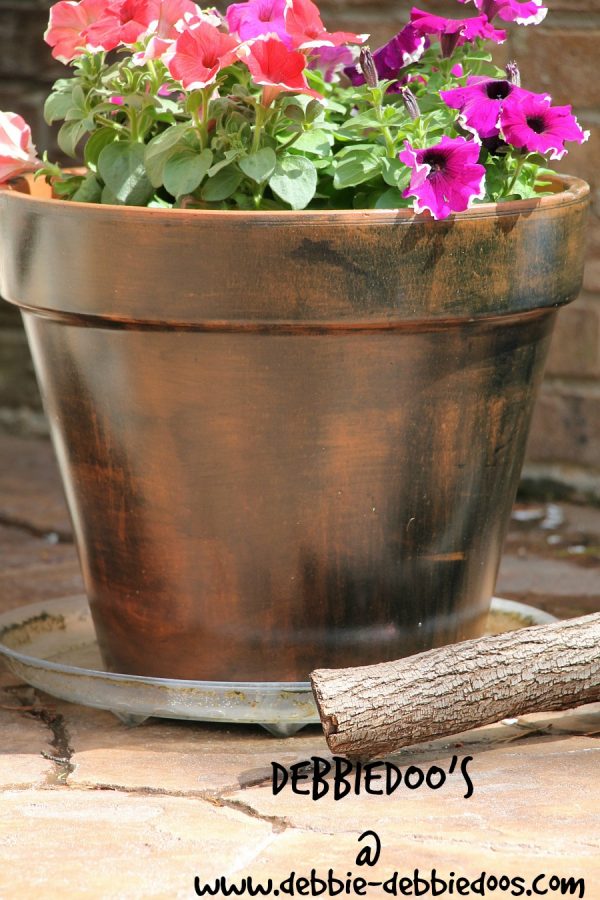 creating a rustic terra cotta pot with rit dye color perfect 024