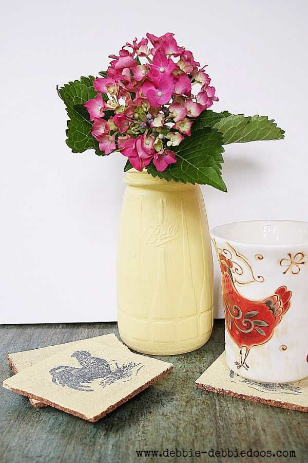 update your home decor with #chalkypaint #Americandecor #homedepot #corkcoasters