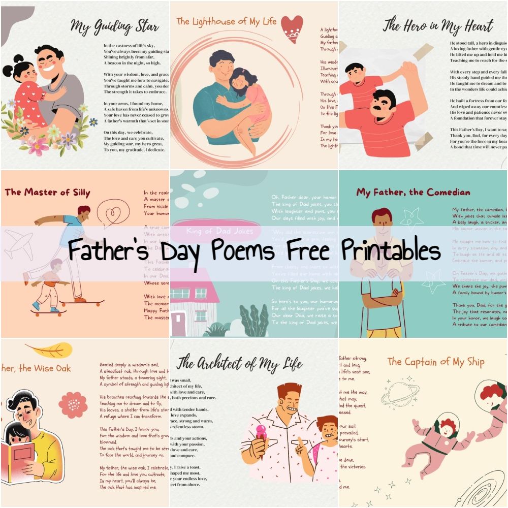 father's day poems free printables