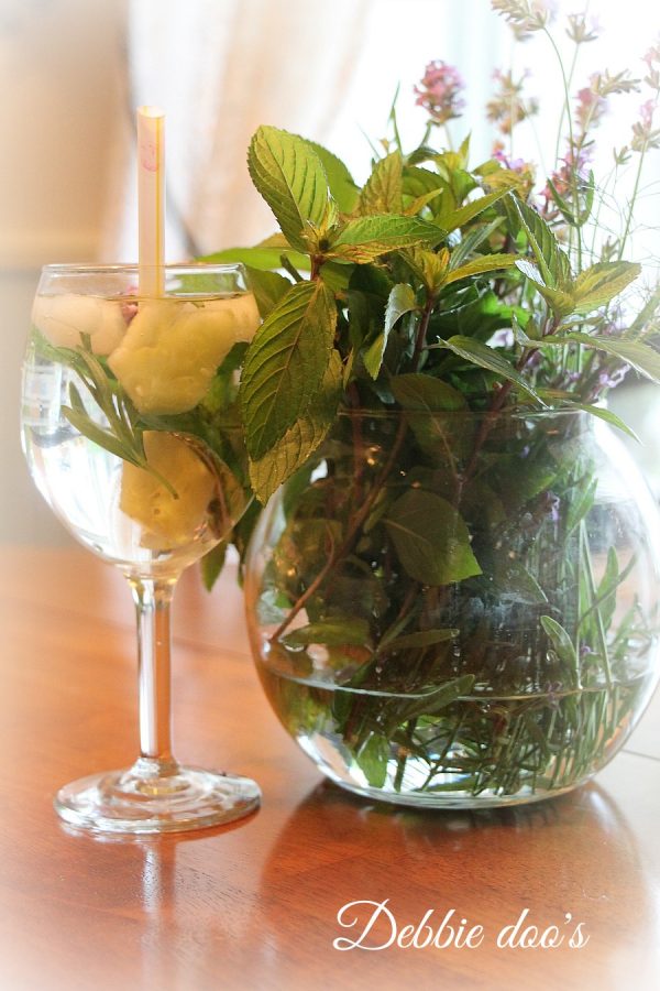 herb infused water