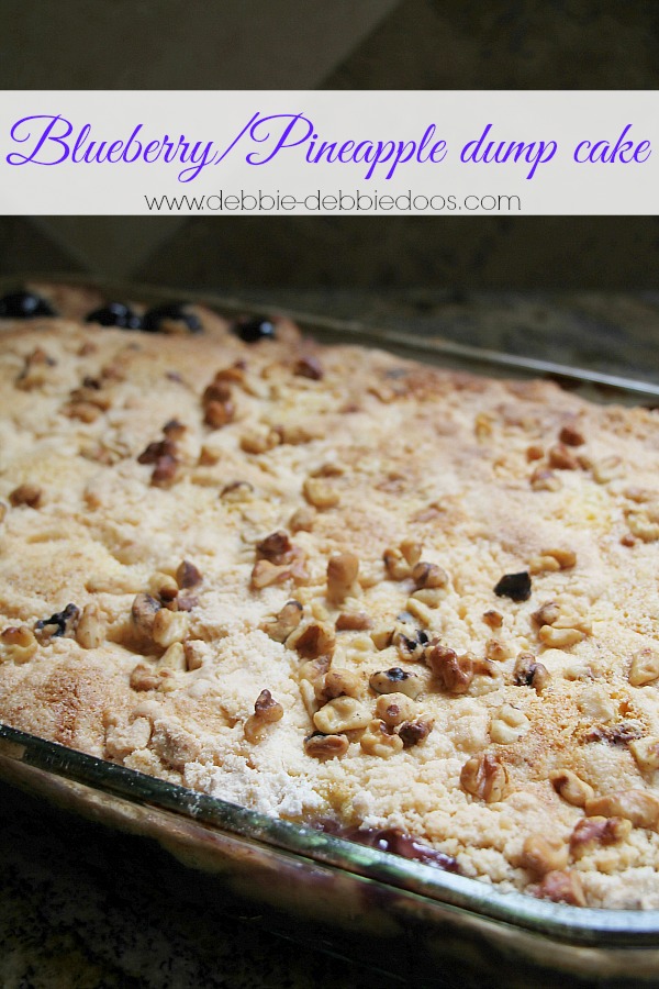 Blueberry pineapple dump cake