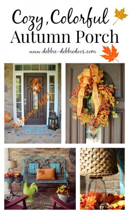 cozy colorful autumn porch