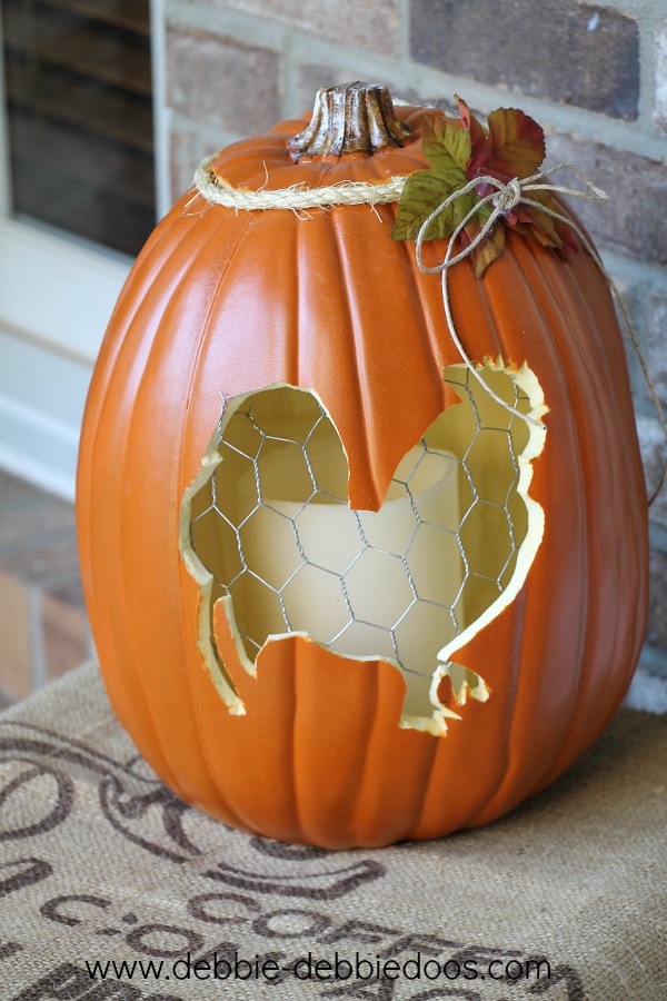 faux carved pumpkin