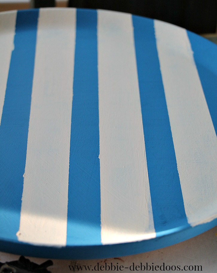 painted stripes on lazy susan
