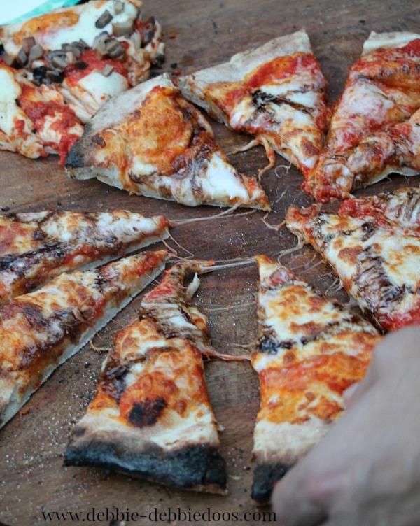 pizza oven pizza with balsamic glaze