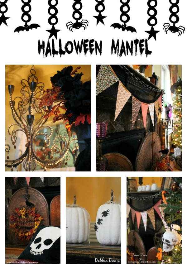 Halloween mantel and tree