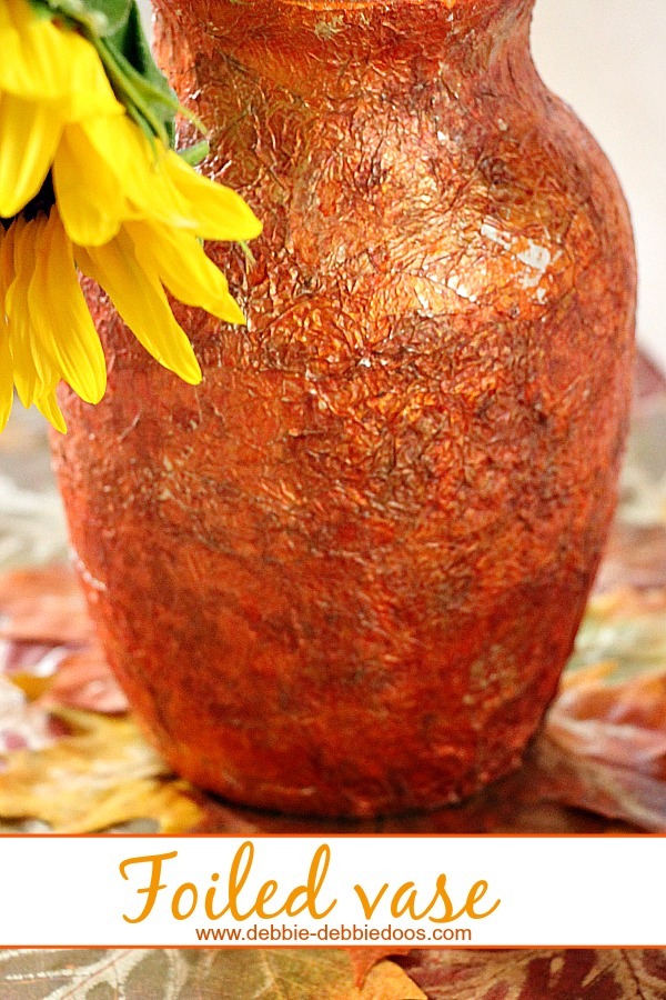 embossed foiled vase