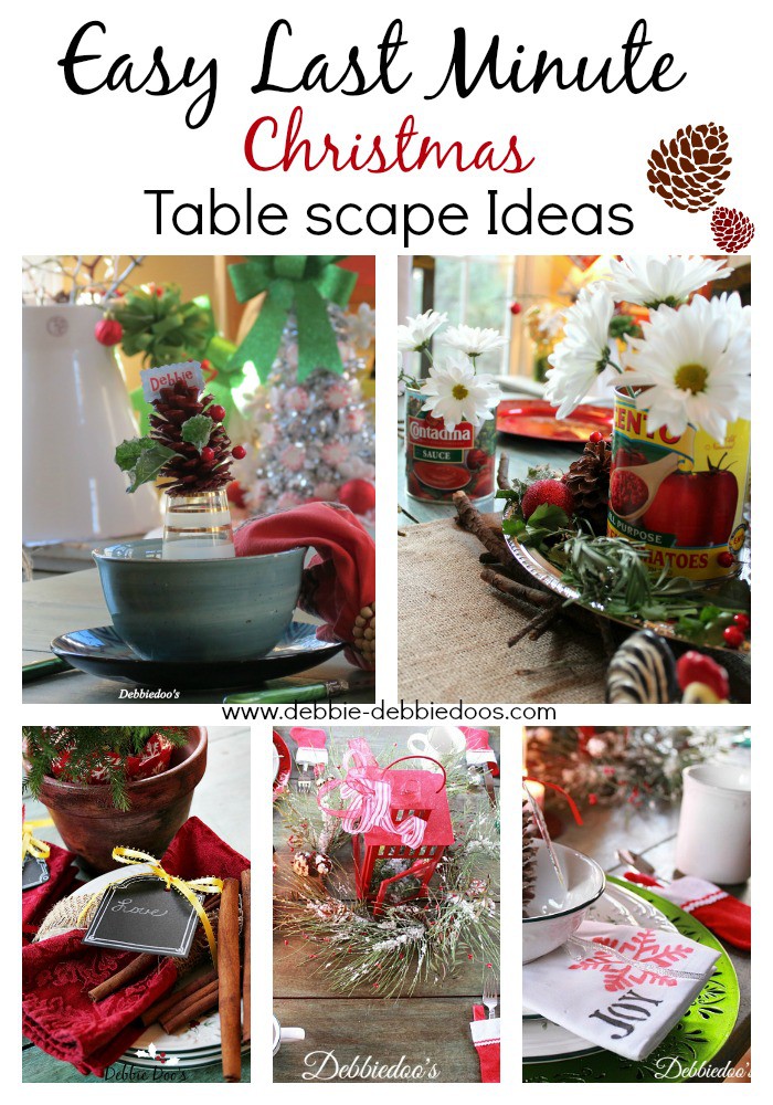 Easy last minute table scape ideas