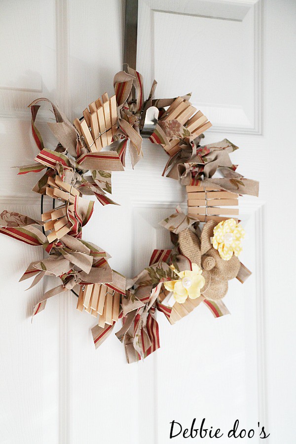 How to make Burlap Clothespins