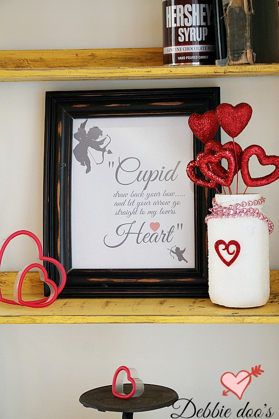 Cupid printable framed
