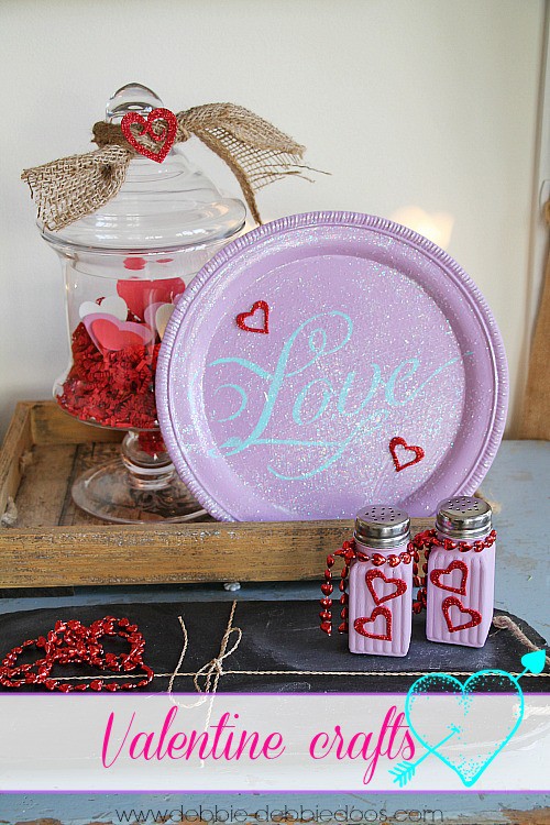 Valentine crafting with dollar tree items