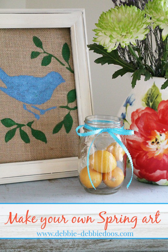 How to make your own Spring stenciled art in 5 minutes