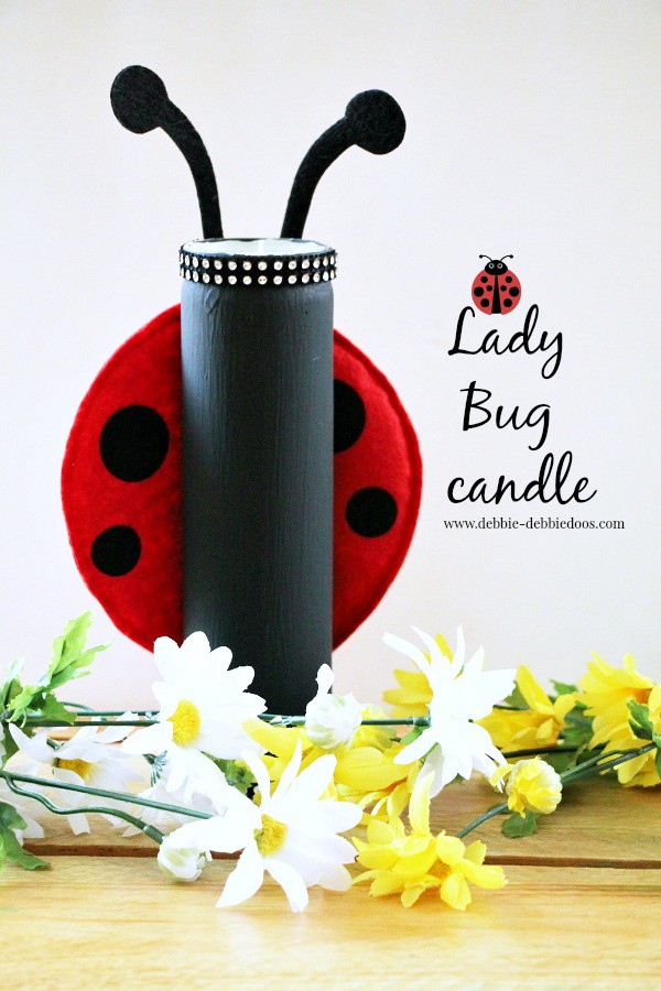 How to make a lady bug candle