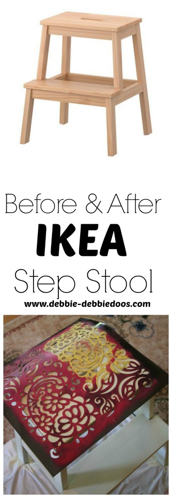Before and after Ikea step stool makoever