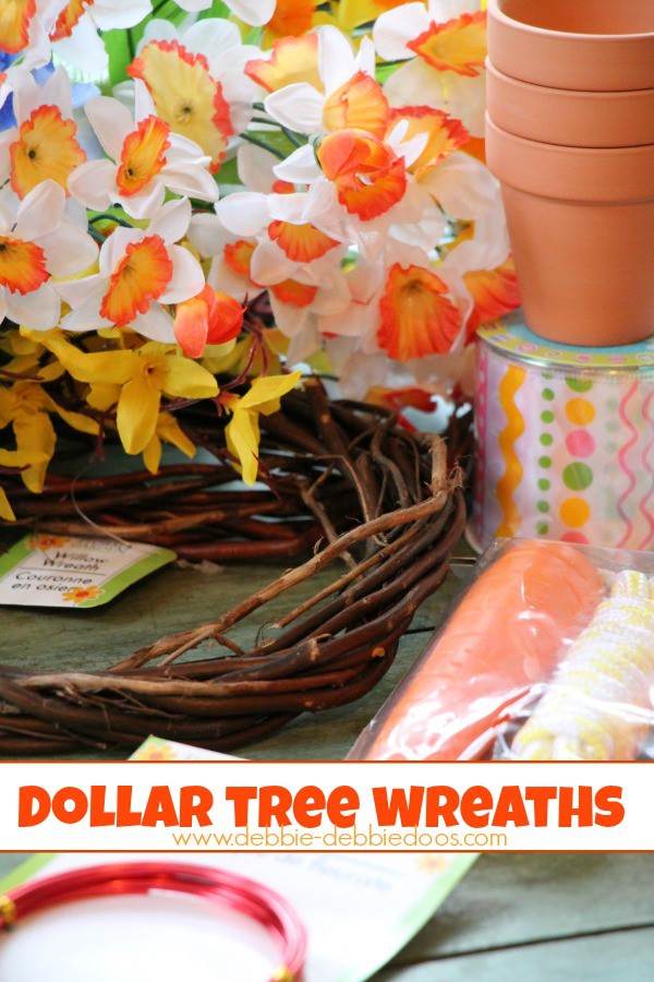 How to make Spring dollar tree wreaths