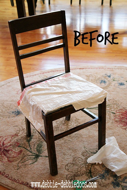 Thrifty chair makeover for Spring 001