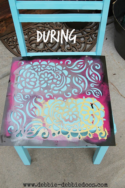 How to stencil on a chair