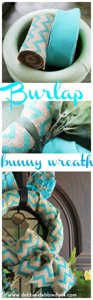 burlap bunny wreath for front door