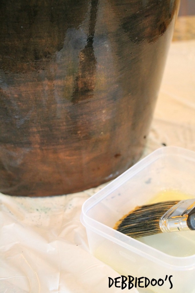 process of staining a pot with rit dye