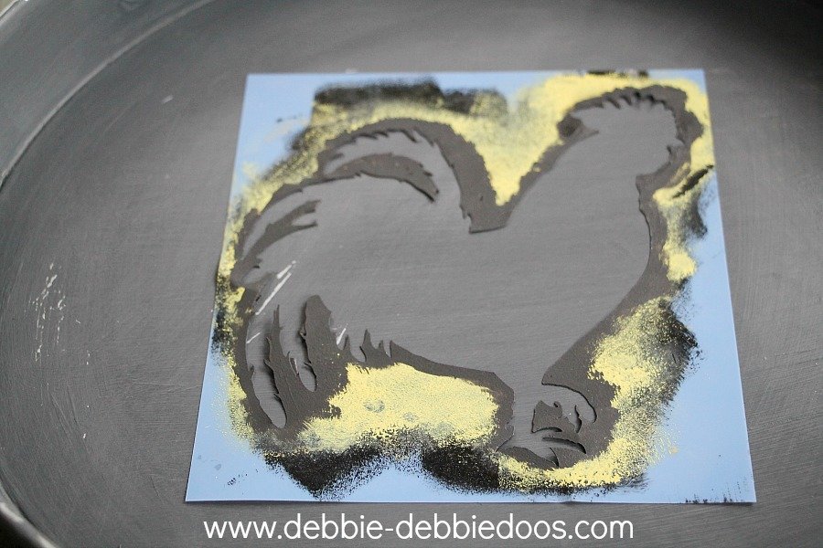 rooster stencil from hobby lobby