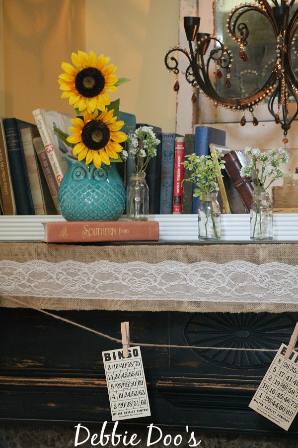 rustic summer mantel with whimsy appeal
