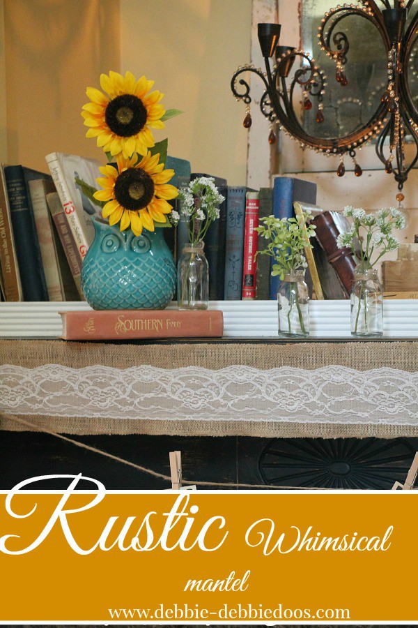 rustic summer mantel with whimsy appeal