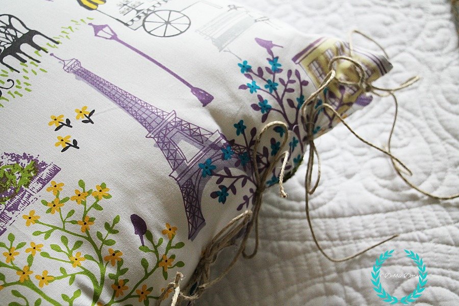 French style no sew pillow