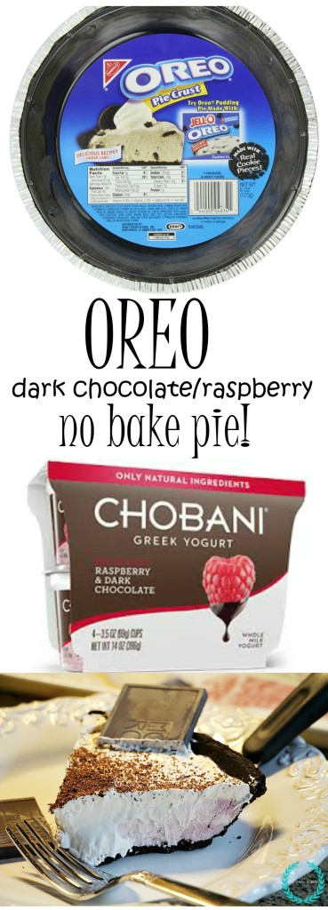 oreo icebox raspberry dark chocolate yogurt pie