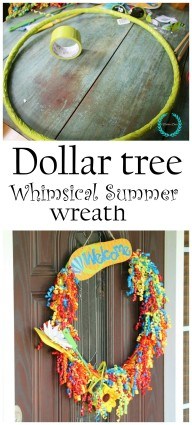 Dollar tree whimsical wreath idea