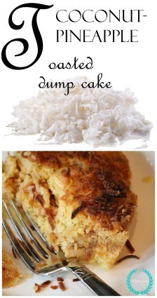 Toasted coconut dump cake with pineapple