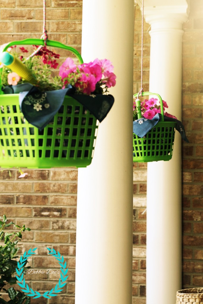 hanging porch baskets from dollar tree diy