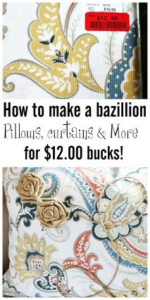 How to make a bazillion home decor pillows, curtains, runners and more for $12.00