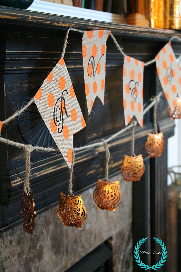 copper owls and polka dot banner