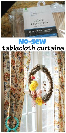 no-sew tablecloth curtains