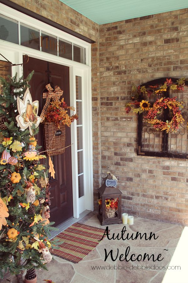 autumn welcome porch decor