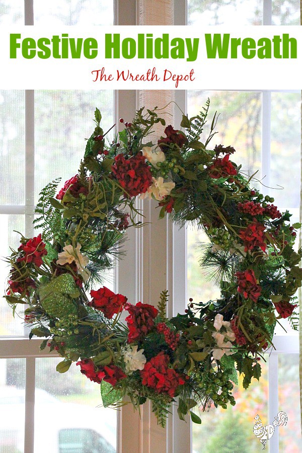 Festive Holiday wreath from The Wreath Depot