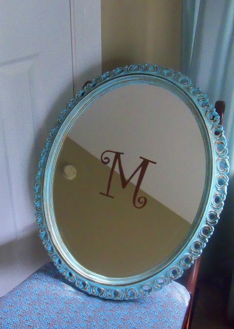 Monogrammed mirror