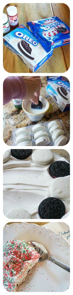 Easiest no bake Holiday oreo dessert