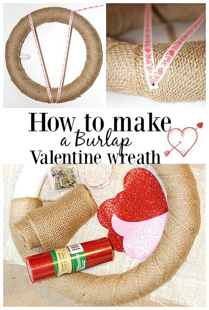 How to make a burlap valentine wreath