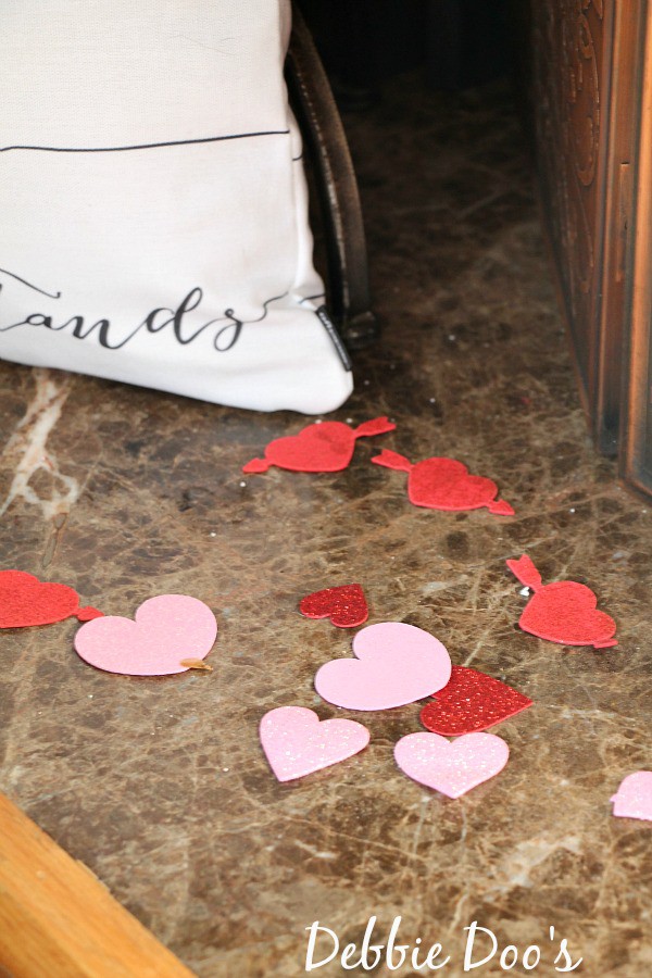 Valentine petals from the Dollar tree