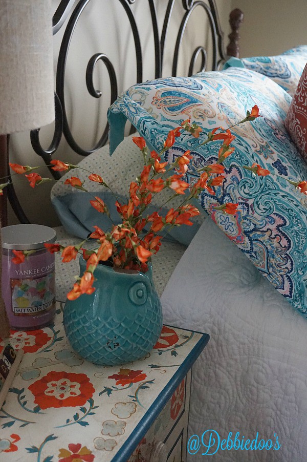 Colorful guest room changes on a small budget