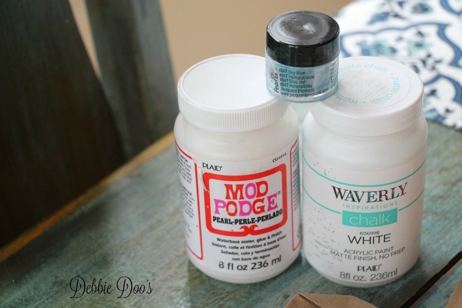 Mod podge pearl and waverly chalk paint supplies for crafting