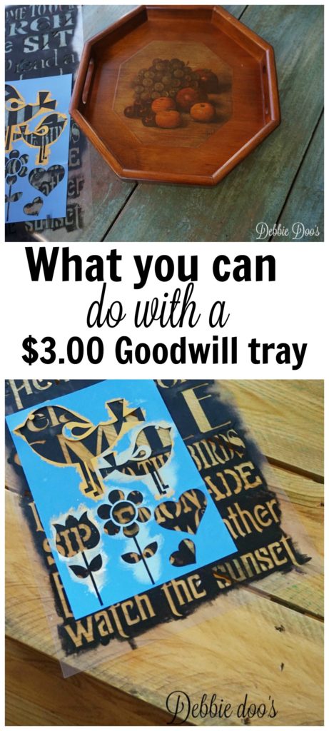 What you can do with a $3.00 goodwill ugly wood tray