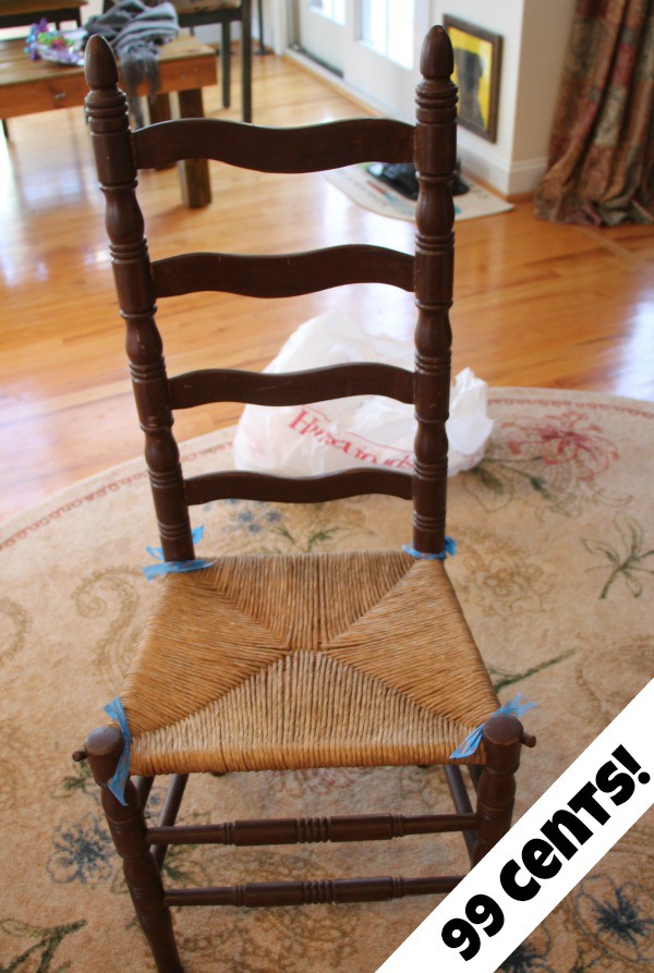 Thrift store chair for under a dollar makeover