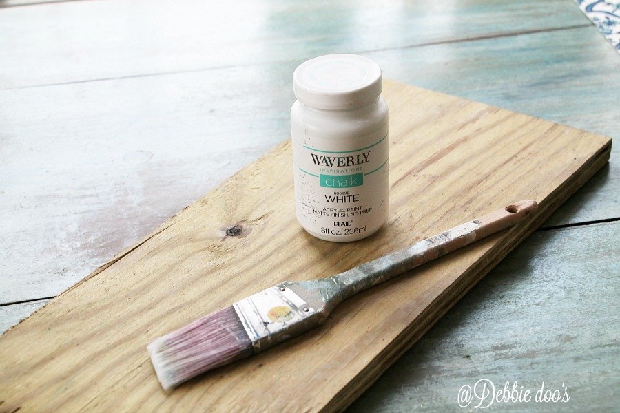 White chalk paint by waveryly painted on wood