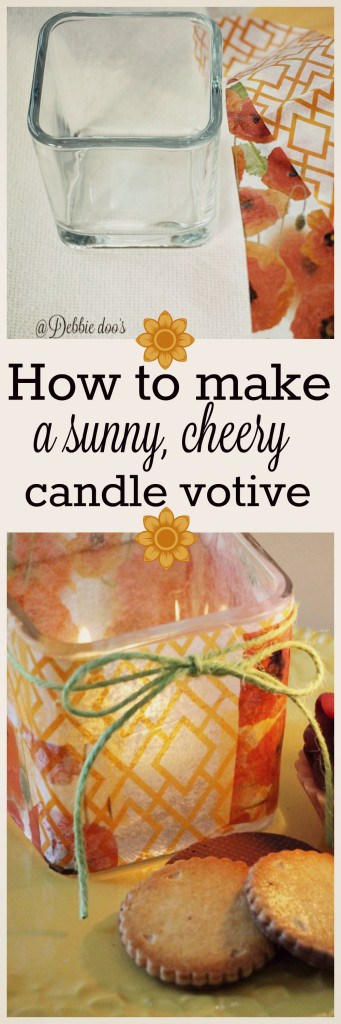 How to make a sunny cheery candle votive