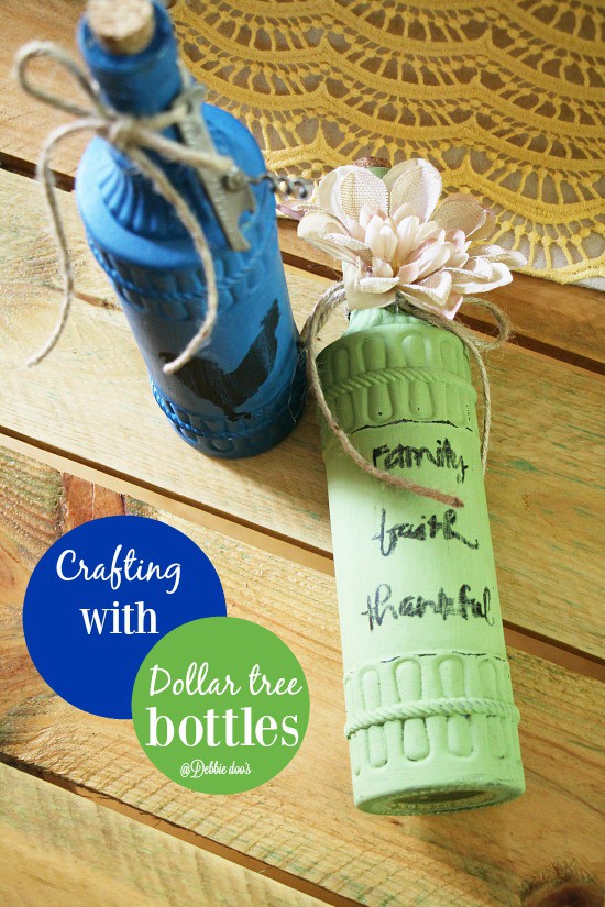 How to make decorative cute bottles from dollar tree