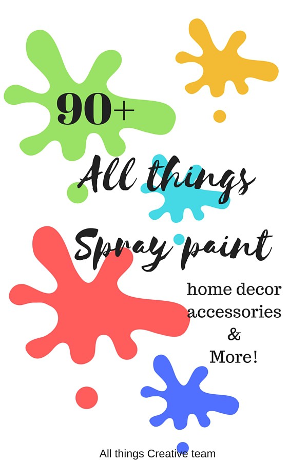 90+spray paint home decor and accessory projects. You won't believe some of the fabulous makeovers with spray paint.